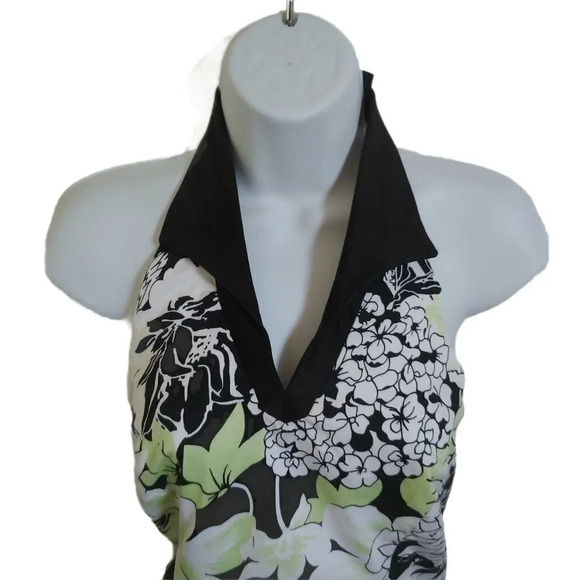 Lori Ann Halter Top Midi Dress, Collar, 60s Style - Picture 2 of 8